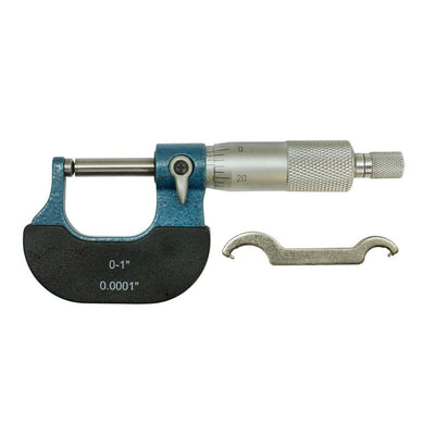 0-1" Precision Ball Anvil Flat Spindle Micrometer 0.0001" Graduation Machinist Gauge Measuring Tool