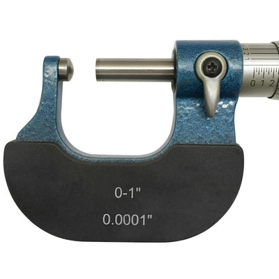 0-1" Precision Ball Anvil Flat Spindle Micrometer 0.0001" Graduation Machinist Gauge Measuring Tool