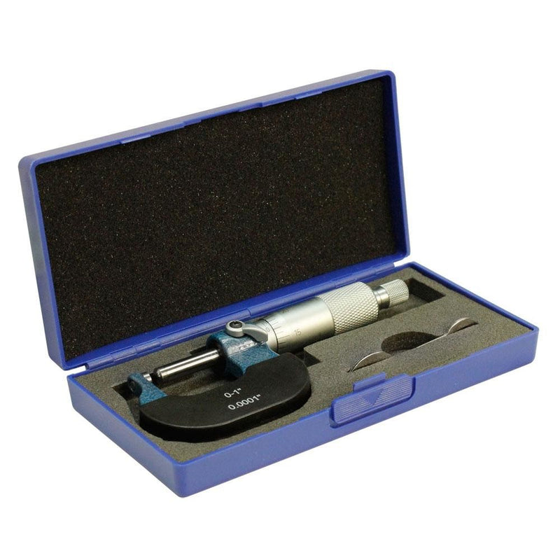 0-1" Precision Micrometer Dual Ball Anvil Round Carbide Tip 0.0001" Graduation Machinist Gauge Measuring Tool
