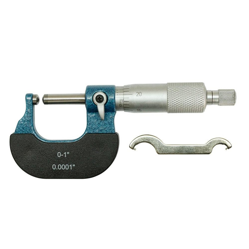 0-1" Precision Micrometer Dual Ball Anvil Round Carbide Tip 0.0001" Graduation Machinist Gauge Measuring Tool