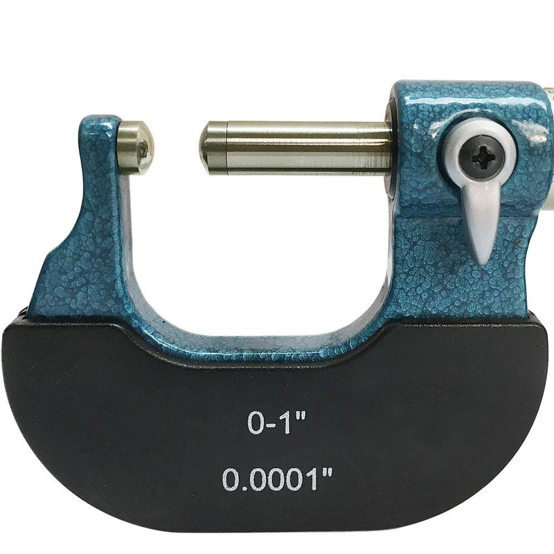0-1" Precision Micrometer Dual Ball Anvil Round Carbide Tip 0.0001" Graduation Machinist Gauge Measuring Tool