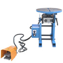 welding positioner turntable setup in workshop for metal fabrication and welder operations