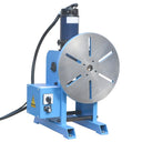 welder using 110V positioner turntable with foot pedal to rotate workpiece during welding