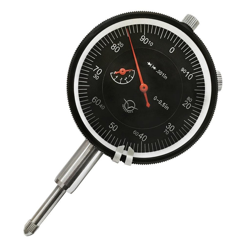 0.5"/.001" Black High Precision Dial Indicator AGD 2 Travel Lug Back