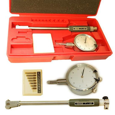 0.7-1.5'' Dial Indicator Bore Gage Set .0005 GRAD Gauge  Engine Cylinder Hole