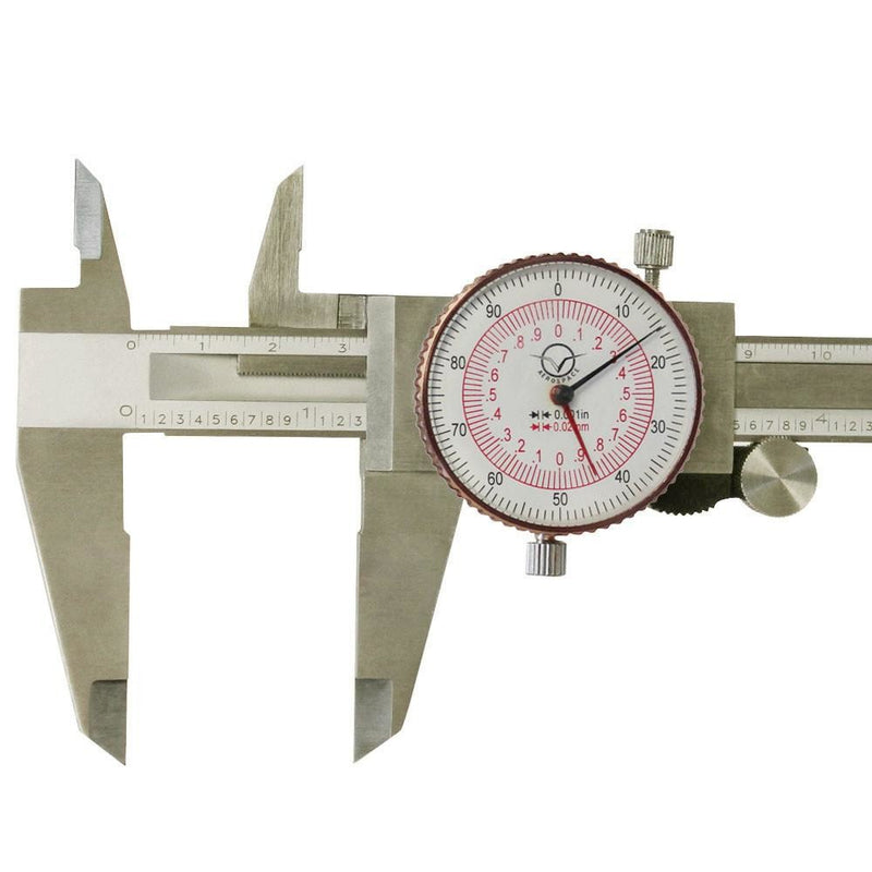 001"/.02MM Graduation Dial Caliper Shockproof Scale Metric SAE Standard