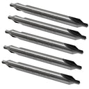 1 Set of 5 Pc 60 Degrees No.2 HSS Center Drill Countersink