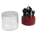 1 Set of 90 Degrees 5 Pcs Straight Shank HSS Zero Flute Countersinks & Deburring Tool