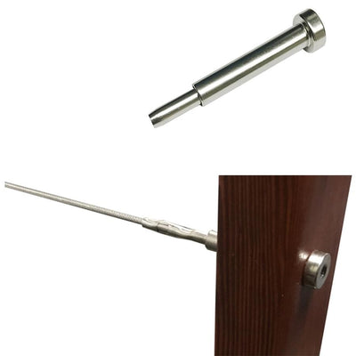 1 SET Stainless Steel Invisible Receiver Swage Stud End Fitting for 1/8" Cable Wire Rope Rail Swaging Swager Deck Stair Terminals