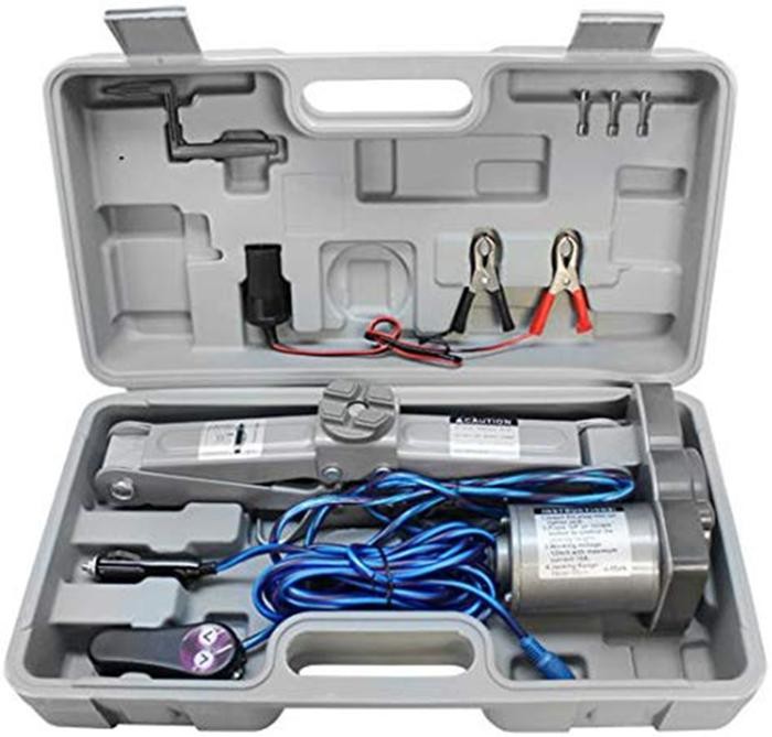 1 Ton ELECTRIC SCISSOR 12V Auto Car Jack Lift - 2200lb
