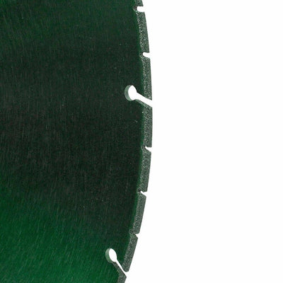 1'' - 20mm Arbor Metallic Green 14'' Metal Cutting Diamond Saw Blade Metal Studs Pipe Angle Steel