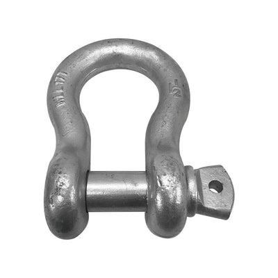 1-1/2'' Screw Pin Anchor D Ring Rigging Bow Shackle Galvanized Steel Drop Forged For Marine Boat WLL 34000 Lbs
