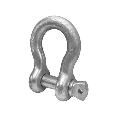 1-1/2'' Screw Pin Anchor D Ring Rigging Bow Shackle Galvanized Steel Drop Forged For Marine Boat WLL 34000 Lbs