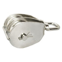 1-1/4" Stainless Steel DOUBLE Pulley With Swivel Eye 500 LB WLL Rope size 5/16"