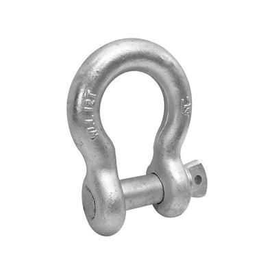 1-1/4'' Screw Pin Anchor D Ring Rigging Bow Shackle Galvanized Steel Drop Forged For Marine Boat WLL 24000 Lbs