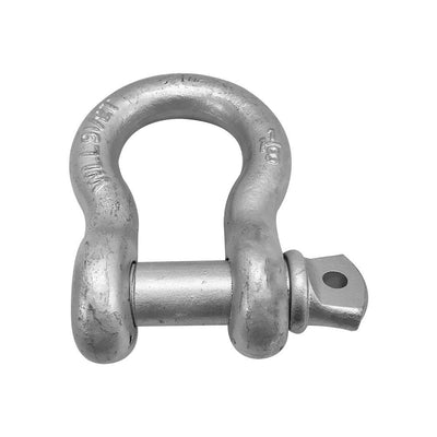 1-1/8'' Screw Pin Anchor D Ring Rigging Bow Shackle Galvanized Steel Drop Forged For Marine Boat WLL 19000 Lbs