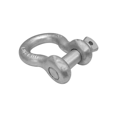 1-1/8'' Screw Pin Anchor D Ring Rigging Bow Shackle Galvanized Steel Drop Forged For Marine Boat WLL 19000 Lbs