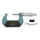 1-2" Range Solid Metal Frame Outside Micrometer 0.0001" Graduation Ratchet Stop