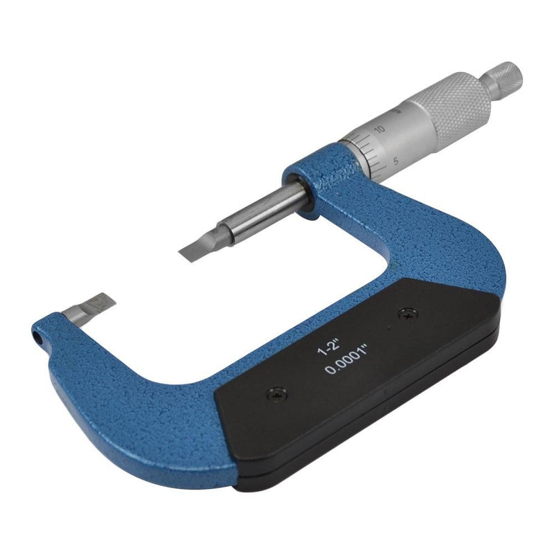 1-2" Solid Metal Frame Outside Micrometer Blade Width .236" Grad .0001"