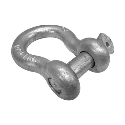 1-3/8'' Screw Pin Anchor D Ring Rigging Bow Shackle Galvanized Steel Drop Forged For Marine Boat WLL 27000 Lbs