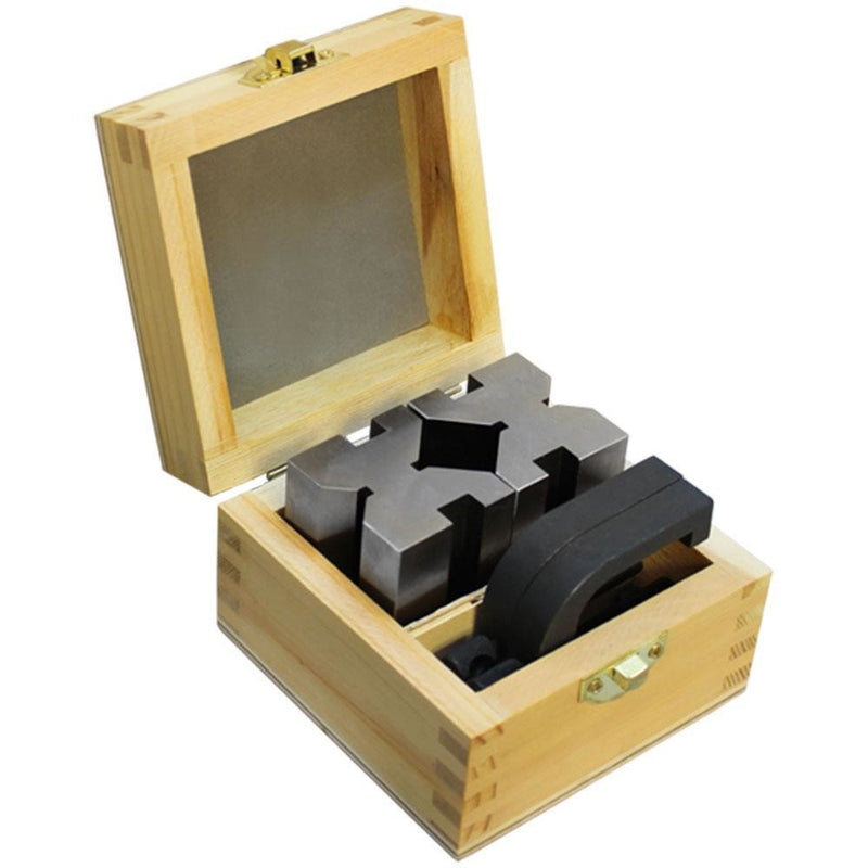 1-5/8" x 1-3/4" x 2-3/4" Hardened and Ground Steel V Block and Clamp Set