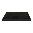 14-3/4" x 8-1/4" x 1-1/8" Black Velvet Watch Display Tray – 18 Slot Jewelry Organizer Tray for Watches, Bracelets & Accessories