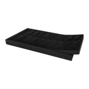 14-3/4" x 8-1/4" x 1-1/8" Black Velvet Watch Display Tray – 18 Slot Jewelry Organizer Tray for Watches, Bracelets & Accessories