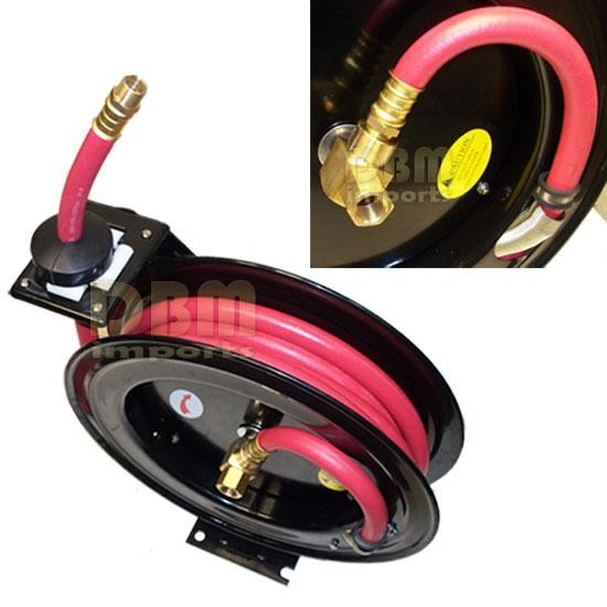 1/2 inch  x 25 ft Retractable Air Hose Reel Wall Ceiling Truck Mount 300 PSI