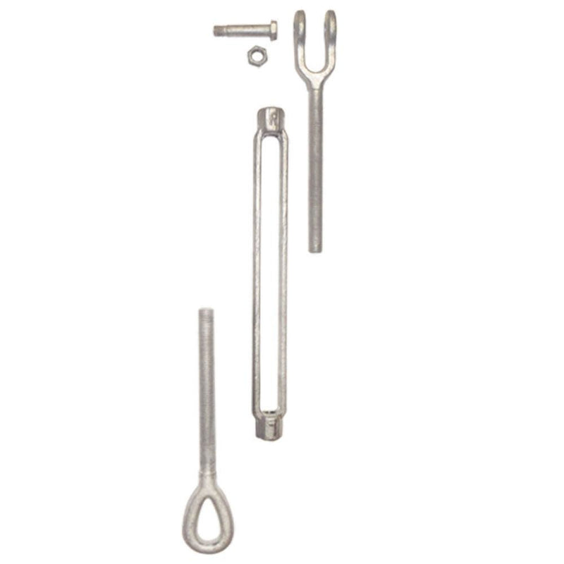 1/2 x 12" Turnbuckle Jaw Eye Galvanized Steel 2200 LBS Marine Boat Shade Sail