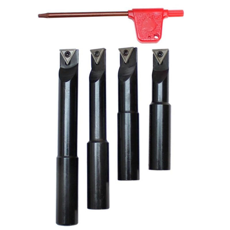 1/2" Shank Indexable Boring Bar 4 Pc Set w/ TCMT Inserts