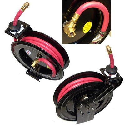 1/2" x 50 Ft. Feet Retractable Rubber Air Hose Reel 300 PSI