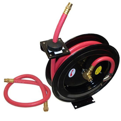 1/2" x 50 Ft. Feet Retractable Rubber Air Hose Reel 300 PSI