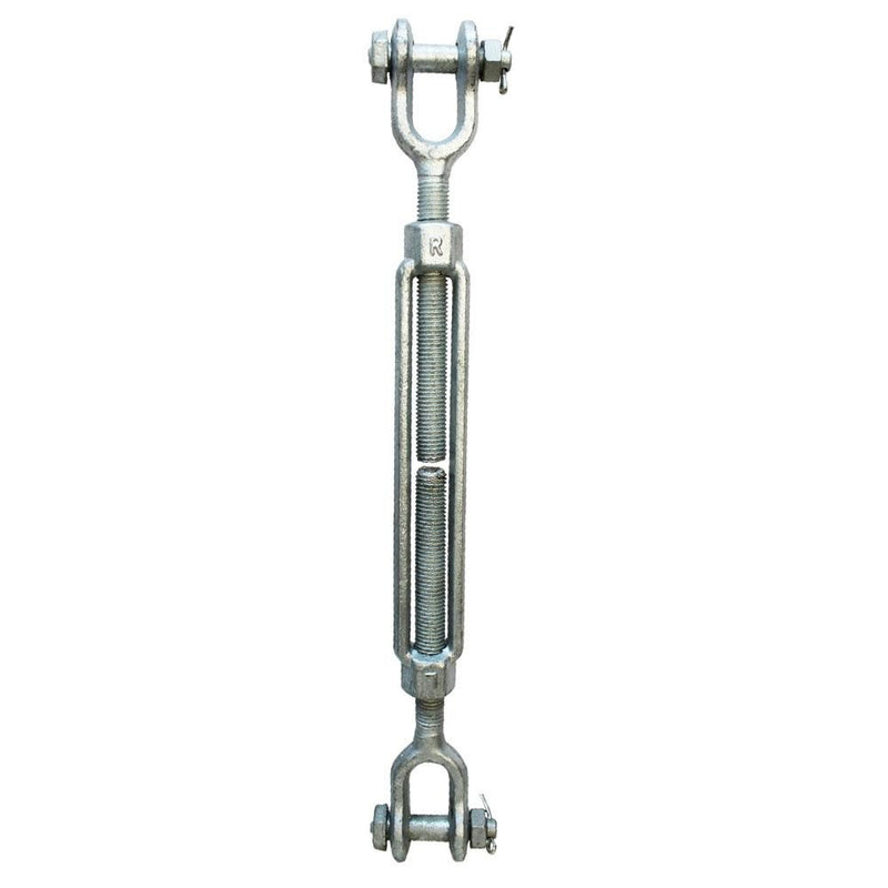 1/2" x 9" Marine Jaw Jaw Turnbuckle Pulley Galvanized Drop Forge Steel Swivel Hoist Eye WLL 2,200 Lbs Cap