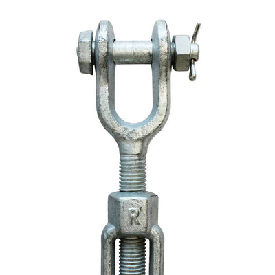 1/2" x 9" Marine Jaw Jaw Turnbuckle Pulley Galvanized Drop Forge Steel Swivel Hoist Eye WLL 2,200 Lbs Cap