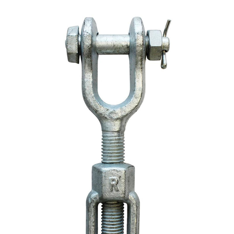 1/2" x 9" Marine Jaw Jaw Turnbuckle Pulley Galvanized Drop Forge Steel Swivel Hoist Eye WLL 2,200 Lbs Cap
