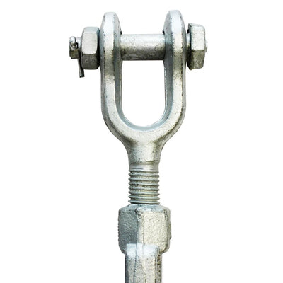 1/2" x 9" Marine Jaw Jaw Turnbuckle Pulley Galvanized Drop Forge Steel Swivel Hoist Eye WLL 2,200 Lbs Cap