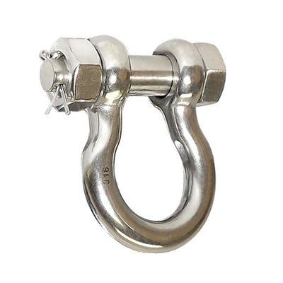 1/2'' Stainless Steel SS 316 Bolt Pin Anchor Bow Shackle 4000 LB 1 3/8" Diameter