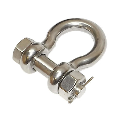 1/2'' Stainless Steel SS 316 Bolt Pin Anchor Bow Shackle 4000 LB 1 3/8" Diameter