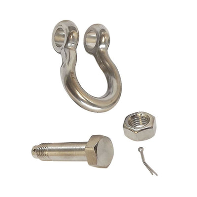 1/2'' Stainless Steel SS 316 Bolt Pin Anchor Bow Shackle 4000 LB 1 3/8" Diameter