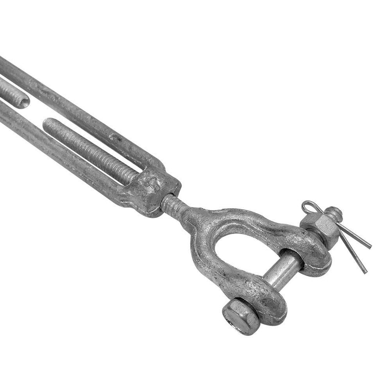 1/4" x 4" Marine Jaw Eye Turnbuckle Pulley Galvanized Drop Forge Steel Swivel Hoist Eye WLL 500 Lbs Cap