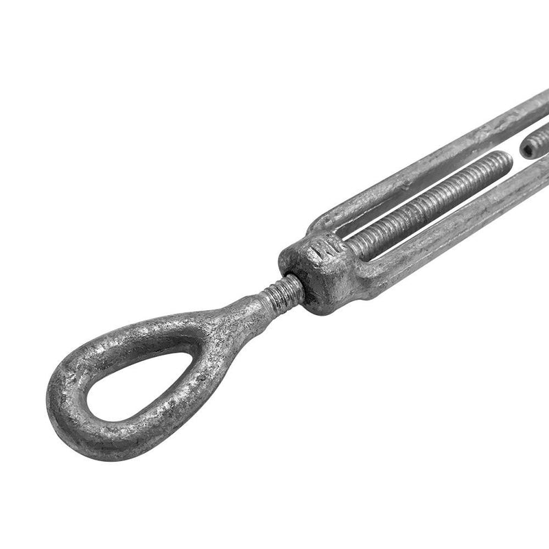 1/4" x 4" Marine Jaw Eye Turnbuckle Pulley Galvanized Drop Forge Steel Swivel Hoist Eye WLL 500 Lbs Cap