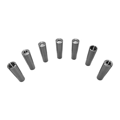 1/8''- 1/2'' MT3 Round Collet Set 3/8''-16 Drawbar Thread - 7 Pc