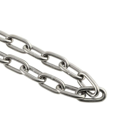 10 Ft T316 Stainless Steel  3/16'' Proof Coil Welded Link Chain 750 WLL