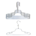 10 Pc 16" Clothes Hangers Display Lingerie Store Fixture Chrome Finish w/ Loop