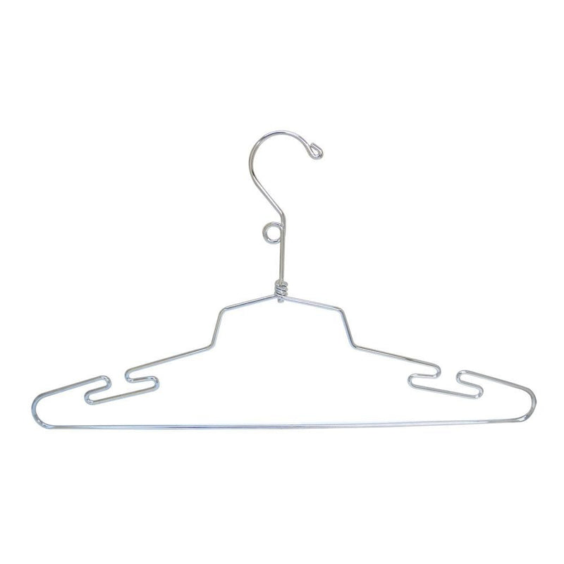 10 Pc 16" Clothes Hangers Display Lingerie Store Fixture Chrome Finish w/ Loop