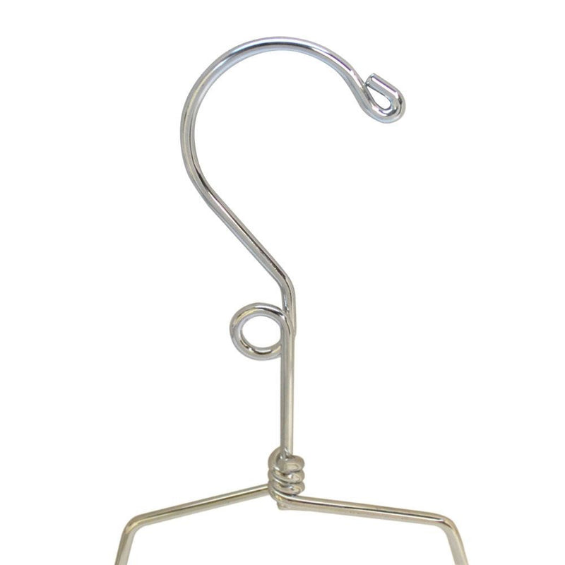 10 Pc 16" Clothes Hangers Display Lingerie Store Fixture Chrome Finish w/ Loop