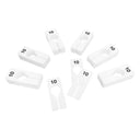 10 PC 2" x 5" Clothing Rack Size 10 Dividers Hangers White Plastic Rectangular Retail Store