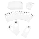 10 PC 2" x 5" Clothing Rack Size 12 Dividers Hangers White Plastic Rectangular Retail Store