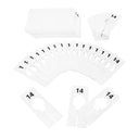 10 PC 2" x 5" Clothing Rack Size 14 Dividers Hangers White Plastic Rectangular Retail Store