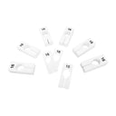 10 PC 2" x 5" Clothing Rack Size 16 Dividers Hangers White Plastic Rectangular Retail Store